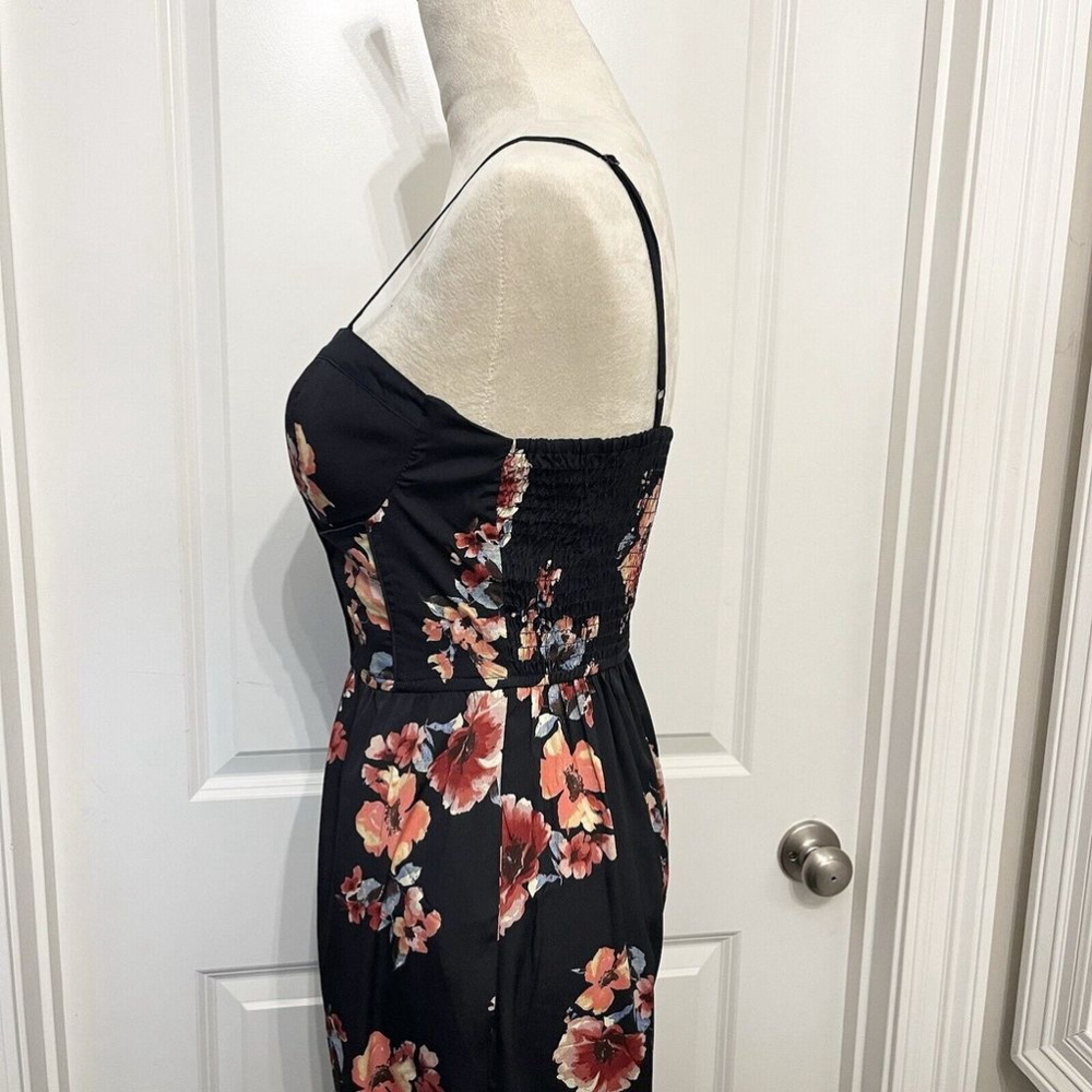 NWT Band Of‎ Gypsies Navy Jumpsuit Pink Floral- Womens Medium - Picture 14 of 16
